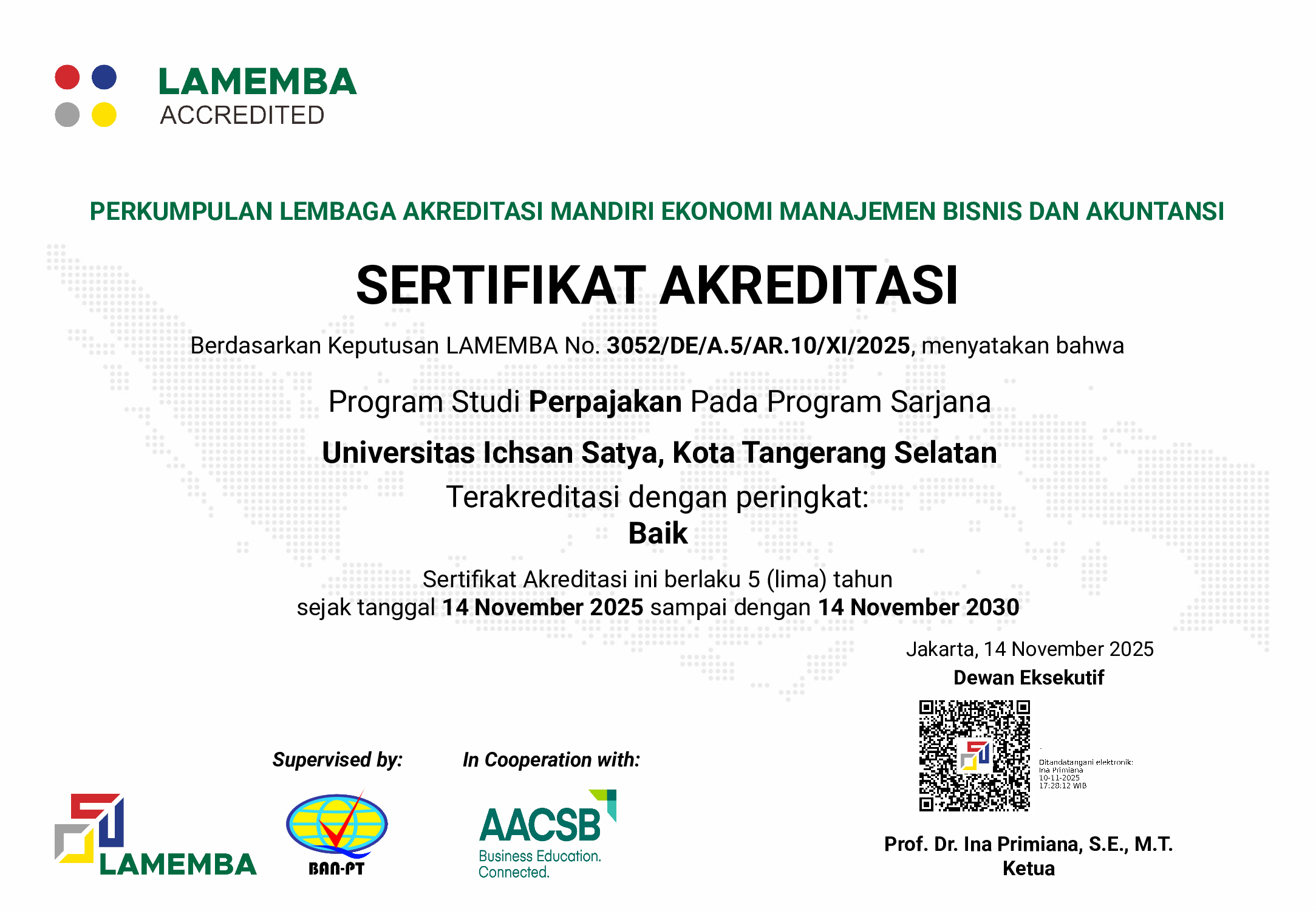 SK Akreditasi Sarjana Perpajakan